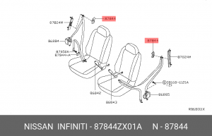 87844ZX01A COVERBELT ANCHO 87844-ZX01A NISSAN