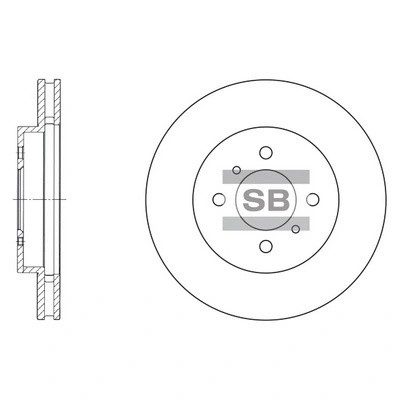 Диск тормозной MITSUBISHI Lancer (03-) передний (1шт.) SANGSIN SD4309 SANGSIN