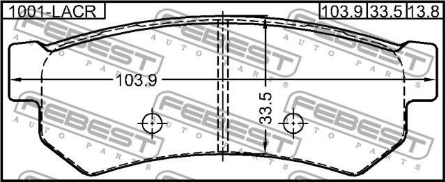 Колодки задние CHEVROLET LACETTI 1001-LACR 1001-LACR FEBEST