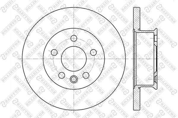 диск тормозной передний!\ VW T4 90-96 6020-4746-SX STELLOX