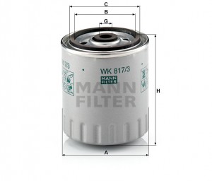 Фильтр топливный WK817/3X WK8173X MANN FILTER