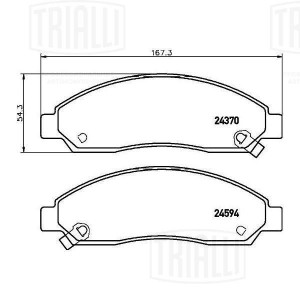 Колодки тормозные дисковые передние PF 4236 TRIALLI