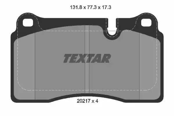Колодки тормозные LAND ROVER Range Rover (02-12) передние (4шт.) TEXTAR 2021701 TEXTAR