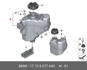Бачок расширительный BMW 3 (F30) OE 17 13 8 677 649 BMW