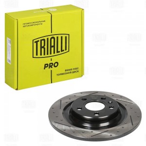Диск торм. Geely Monjaro (22-)/Tugella (19-) задн. d=302 перф., слотир. (DF 1101 DF 1101S TRIALLI
