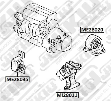 Опора двигателя  HONDA Civic EU Jan 01 Jan 6 MI28011 MI28011 JIKIU