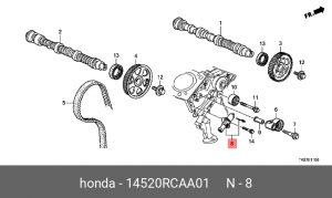 Натяжитель ремня грм 14520RCAA01 14520RCAA01 HONDA