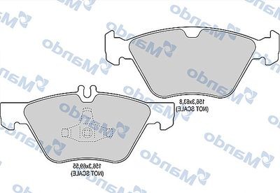 Колодки тормозные MERCEDES E (W210) передние (4шт.) MANDO MBF015135 MANDO