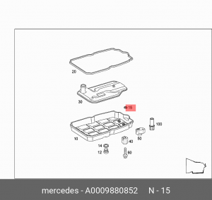 Магнит MERCEDES C (W204) поддона АКПП OE A0009880852 MERCEDES BENZ