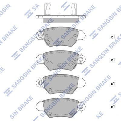 Колодки задние OPEL ASTRA G 98-05 SP4095 SP4095 SANGSIN