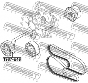 Ролик натяжной BMW X5 E53 1987-E46 1987-E46 FEBEST