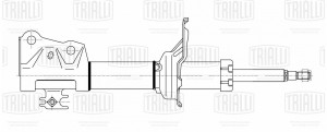 Амортизатор Toyota Yaris (99-)/Geely MK (08-) (стойка) перед. лев./прав. (AG 190 AG 19074 TRIALLI