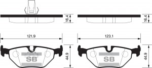 Колодки тормозные дисковые BMW E34 1.8-2.5TD 89-97/E32 3.0-5.0 85-94 SP2167 SP2167 SANGSIN