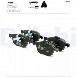 Колодки передние FORD FOCUS II, MAZDA 3 (BK,BL) LP1869 LP1869 DELPHI