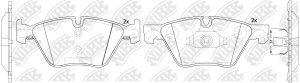 Колодки тормозные BMW 5 (F10) передние (4шт.) NIBK PN0545 NIBK