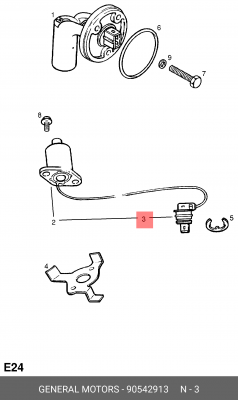 Кольцо уплотнительное датчика уровня масла / OPEL GM GENERAL MOTORS 90542913 90542913 GENERAL MOTORS