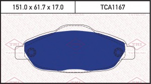 Колодки тормозные дисковые передние PEUGEOT 308/CC/SW 07-PEUGEOT 3008 09- TCA116 TCA1167 TATSUMI