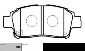 Колодки тормозные TOYOTA Yaris 1999 ~ 2006 / Vitz 1999 ~ 2005 / Probox 2002 ~ 20 GK1021 CTR