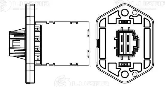 Резистор э/вент. отоп. для а/м KIA Rio II 05- manual A/C LFR0810 LFR 0810 LUZAR
