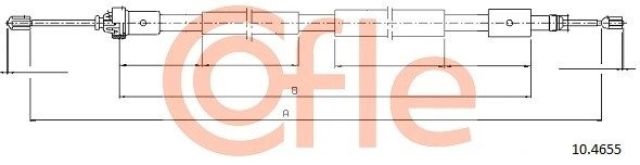 трос ручника п.\ Citroen Xsara Picasso all 00> 92104655 COFLE