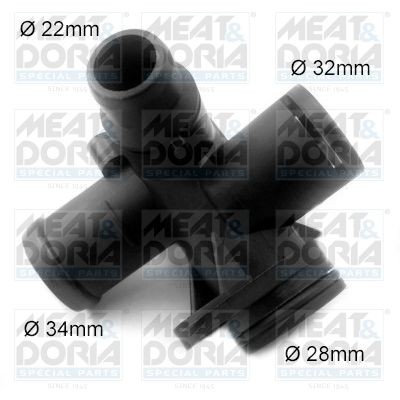 Патрубок AUDI A4 (05-08) системы охлаждения MEAT&DORIA 93246 MEAT DORIA