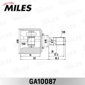 ШРУС NISSAN ALMERA JPN MAKE GA10087 GA10087 MILES