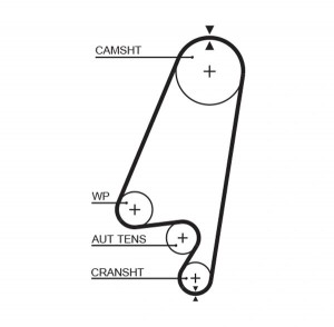 Ремень ГРМ [146 зуб.,20mm] + ролик 7883-11150 K015367XS GATES