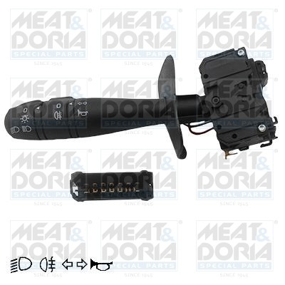 Переключатель подрулевой RENAULT Logan левый (без противотуманных фар) MEAT&DORI 23073 MEAT DORIA