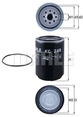 Фильтр топливный грубой очистки KC249D MAHLE KNECHT