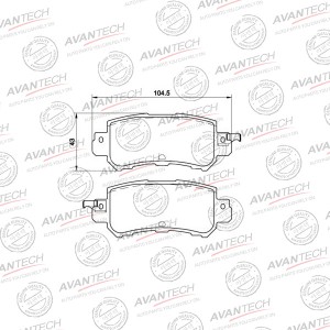 Колодки тормозные дисковые Avantech задние (противоскрипная пластина в компл.) AV4403 AVANTECH