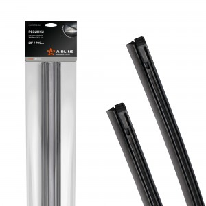 Резинка стеклоочистителя (700 мм) "AIRLINE" PRO в пакете с навершием (2 шт) AWBRE70008K AIRLINE