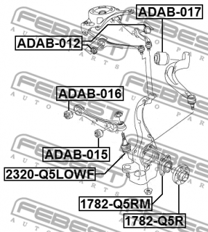 Сайлентблок верхн рычага AUDI A4 AVANT (8K5) 2008-2015 ADAB-012 ADAB-012 FEBEST