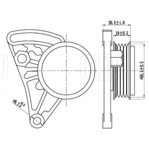Ролик привод. ремня Audi A4 (94-) 1.6i/1.8i/1.9d (с натяж. мех.) (CM 1838) CM 1838 TRIALLI