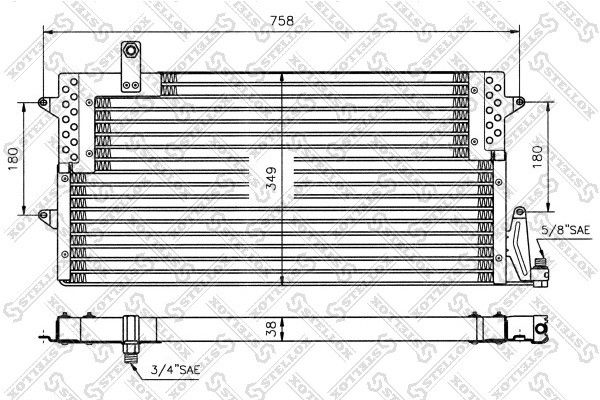 NS94179=VW5161=GR924290=VL816911=BH7401503 [3A0820413A] !радиатор конд.\VW Passa 10-45005-SX STELLOX