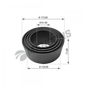 Сайлентблок VOLVO FM,FH балансира (81/104x154/173x71) MANSONS 900.337 MANSONS