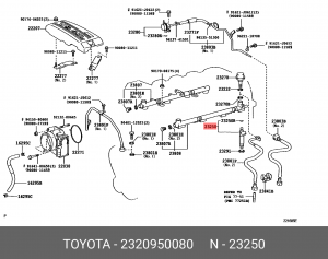 форсунка!\ Toyota 23209-50080 TOYOTA