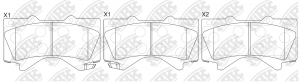 Колодки передние (TOYOTA LAND CRUISER J200 4.5D/4.7 07-/LEXUS LX570 08-) PN1541 PN1541 NIBK