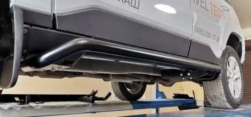 Порог ВАЗ-2123 Niva Travel силовой (черный алюминий) комплект 2 шт. РИФ RIF12340000BL RIF