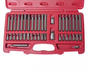 Набор бит 1/2" 3/8" HEX, TORX, SPLINE 6-ти гранных 2 держателя 42 предмета в кей JTC-3933 JTC TOOLS