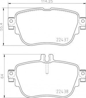 Колодки тормозные MERCEDES E (W213) задние (4шт.) BREMBO P50136 BREMBO