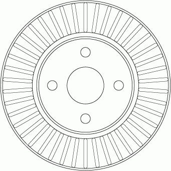 Диск тормозной передний TOYOTA COROLLA (E12) DF7127 DF7127 TRW