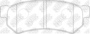 Колодки тормозные CHEVROLET Lacetti (07-) задние (без ушек) (4шт.) NIBK PN0442 NIBK