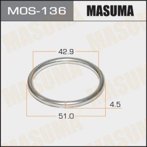 кольцо уплотнительное глушителя!\ Nissan 100NX/AD/Almera/Almera Tino MOS-136 MASUMA