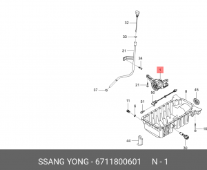 Насос масляный SSANGYONG Actyon (10-) (D20F) OE 6711800601 SSANG YONG