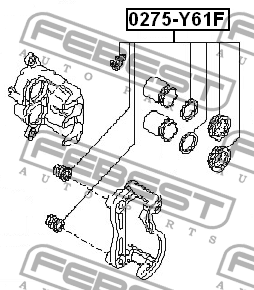 Ремкомплект тормозного суппорта 0275-Y61F 0275-Y61F FEBEST