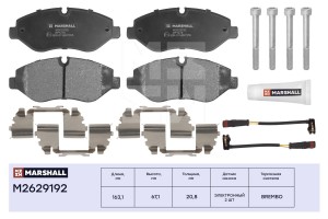 Торм. колодки дисковые передн. MB Sprinter II 906 06-  Viano 03- Vito II III 03- M2629192 MARSHALL