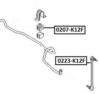 ТЯГА СТАБИЛИЗАТОРА ПЕРЕДНЯЯ NISSAN/INFINITI 0223K12F 0223-K12F ASVA