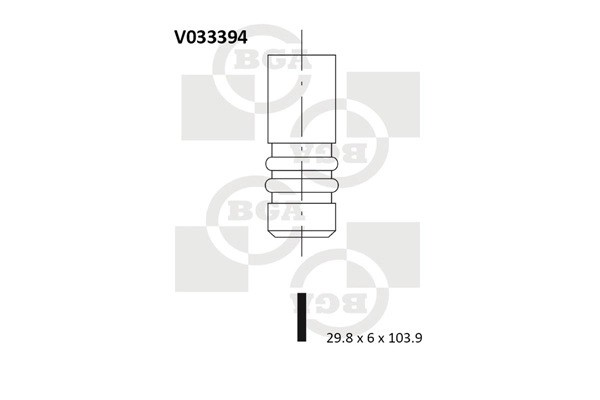 Клапан выпускной VW Passat (96-05) AUDI A4 (95-08) SKODA Octavia (96-10)(1.8/2.0 V033394 BG AUTOMOTIVE