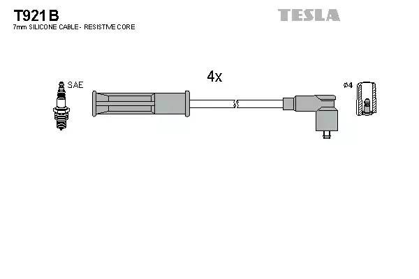 Провод высоковольтный ЛАДА Largus RENAULT Logan комплект TESLA T921B TESLA
