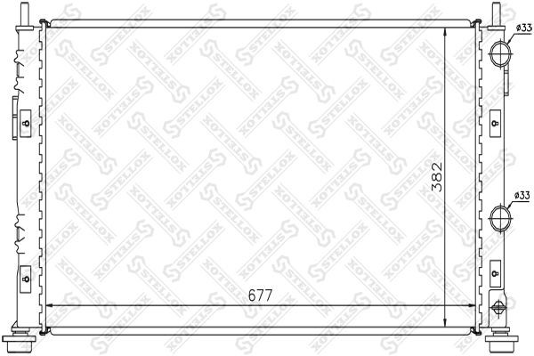 радиатор системы охлаждения!\ Chrysler Stratus 2.0/2.7 00> 10-25282-SX STELLOX